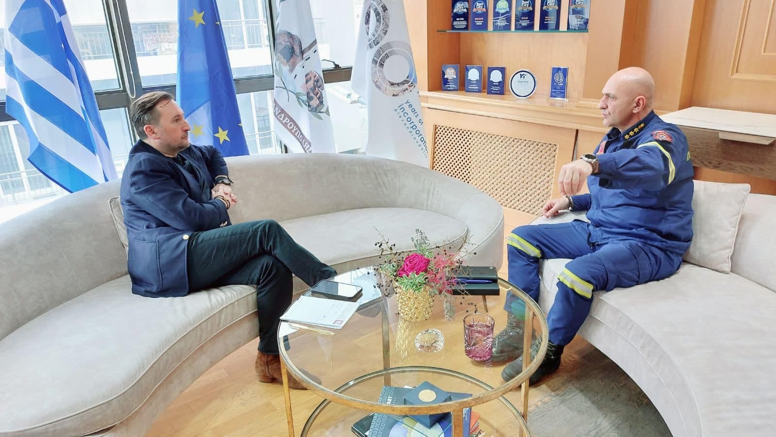 Συνάντηση του δημάρχου Αλεξανδρούπολης με τον νέο Διοικητή Π.Υ. Έβρου, Πασχάλη Χουρτερούδη